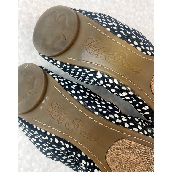 LUCKY BRAND • Black/White Dotted Emmie Ballet Flats - Picture 12 of 14